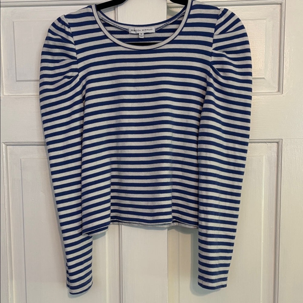 Rebecca Minkoff Navy and White Striped Top